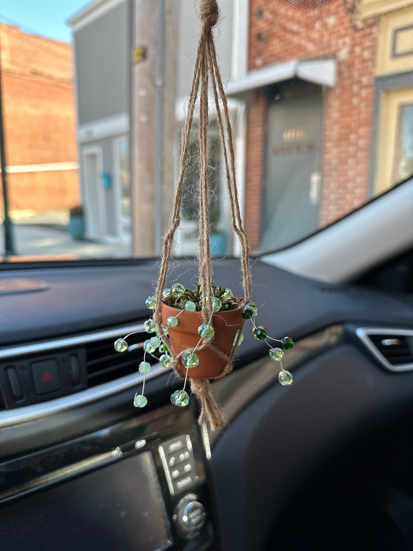 Beaded succulent sun catchers