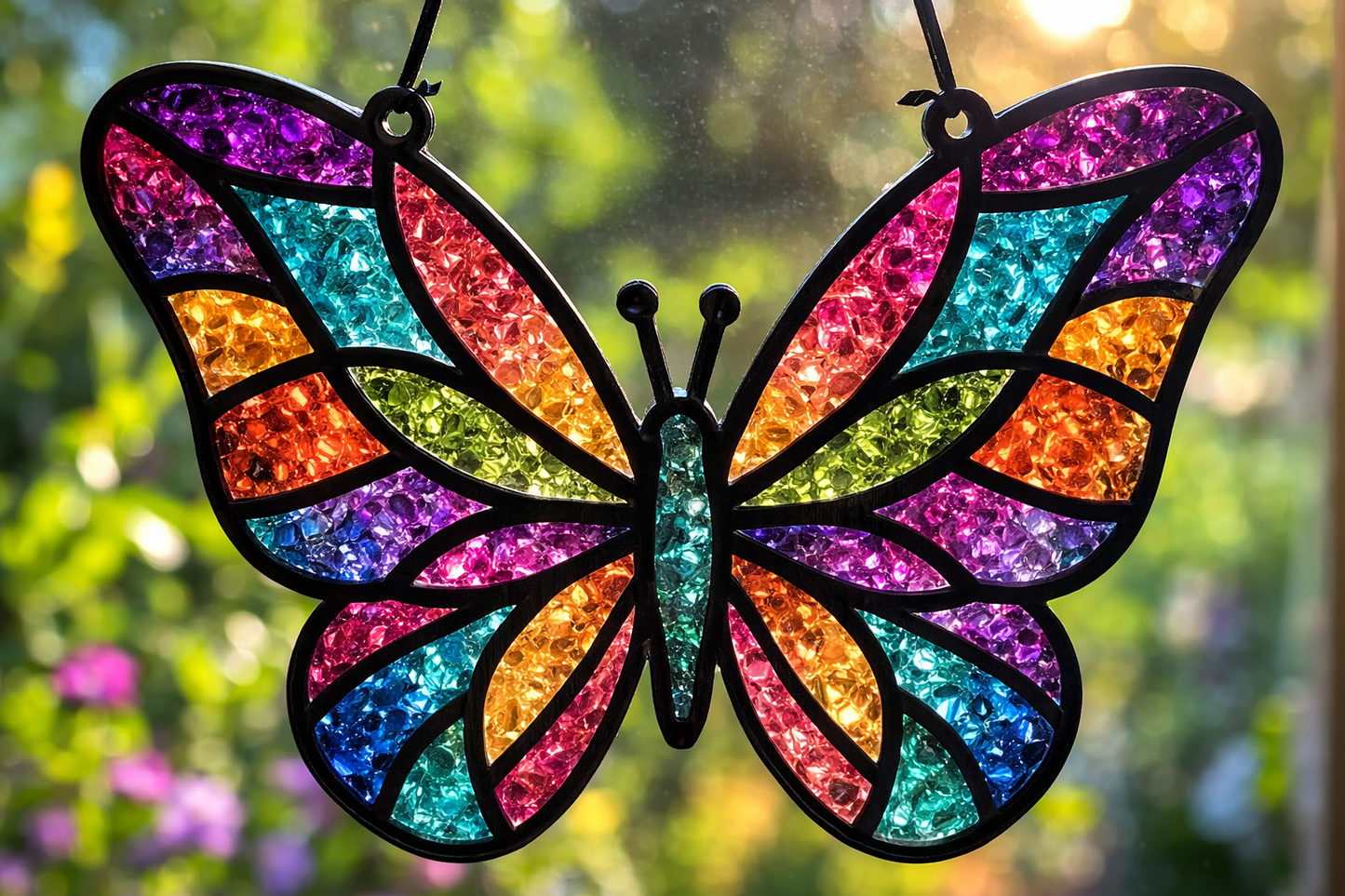 Spring crushed glass suncatchers 4/17/26