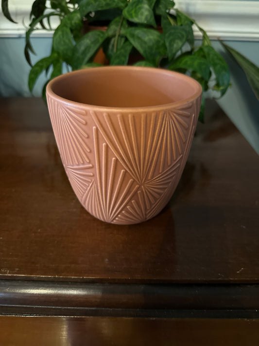 4" imprinted rust planter