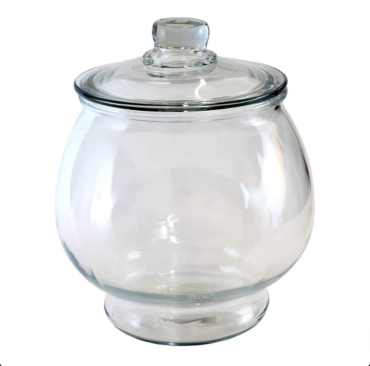 9” clear glass terrarium with lid