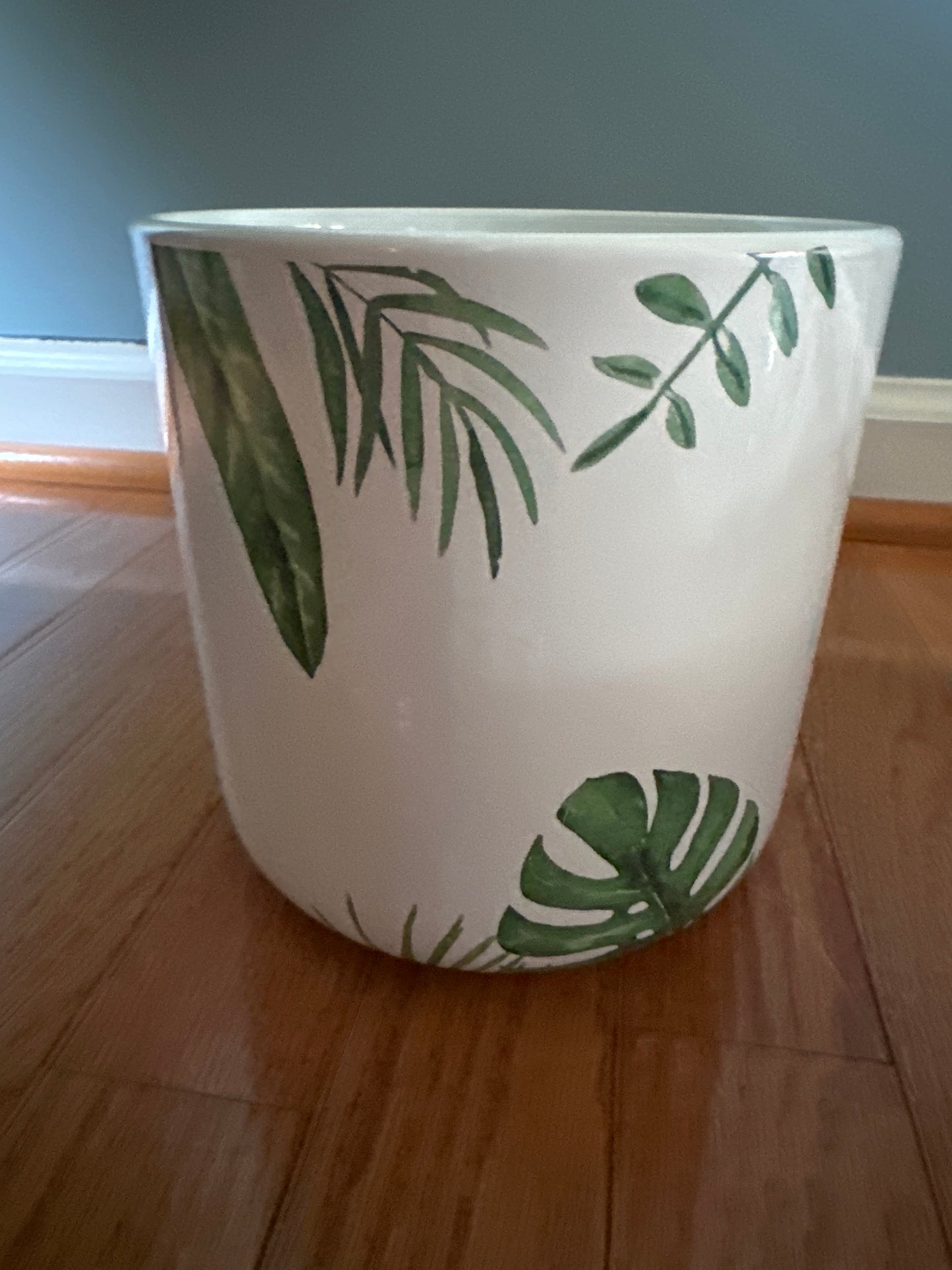 6” ceramic monstera leaf planter