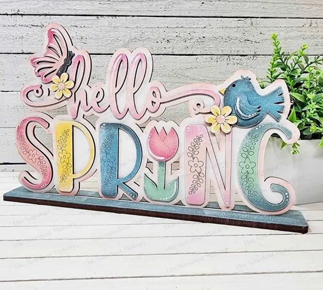 Spring & Easter wood decor painting 3/14/25