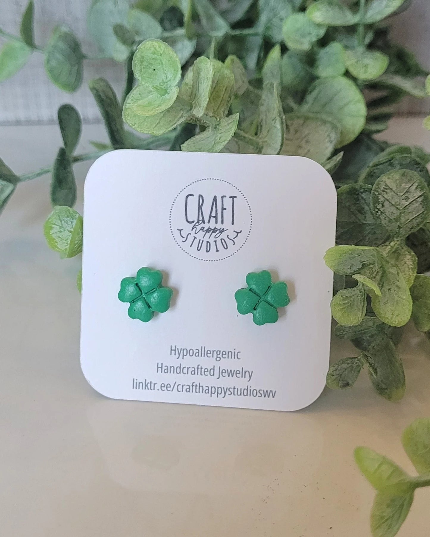 Clay earrings by Craft Happy Studios