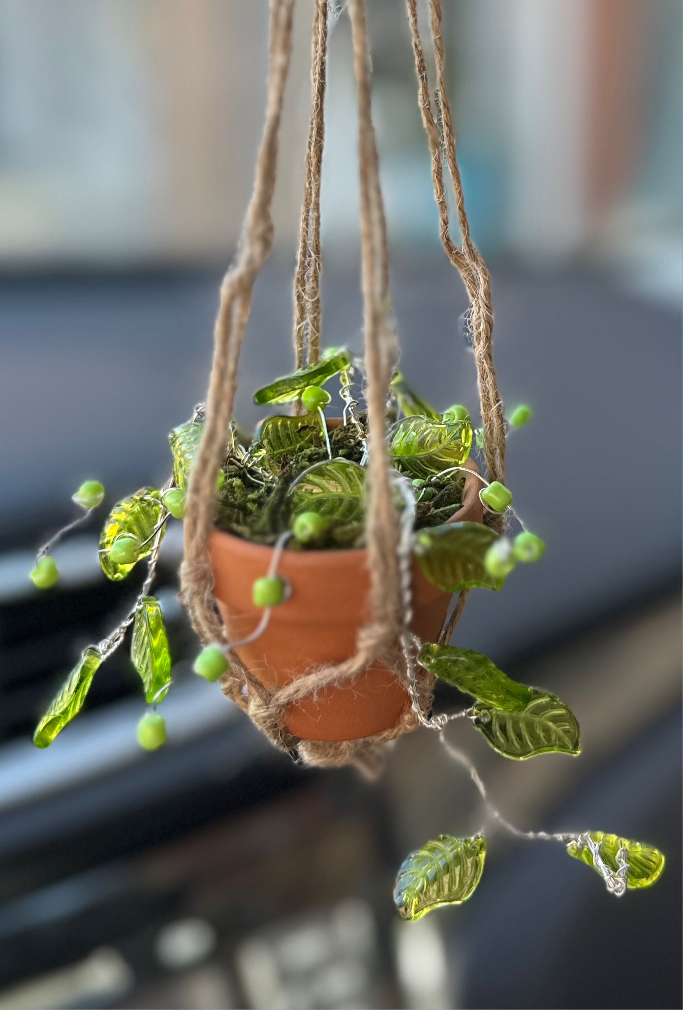 Beaded succulent sun catchers