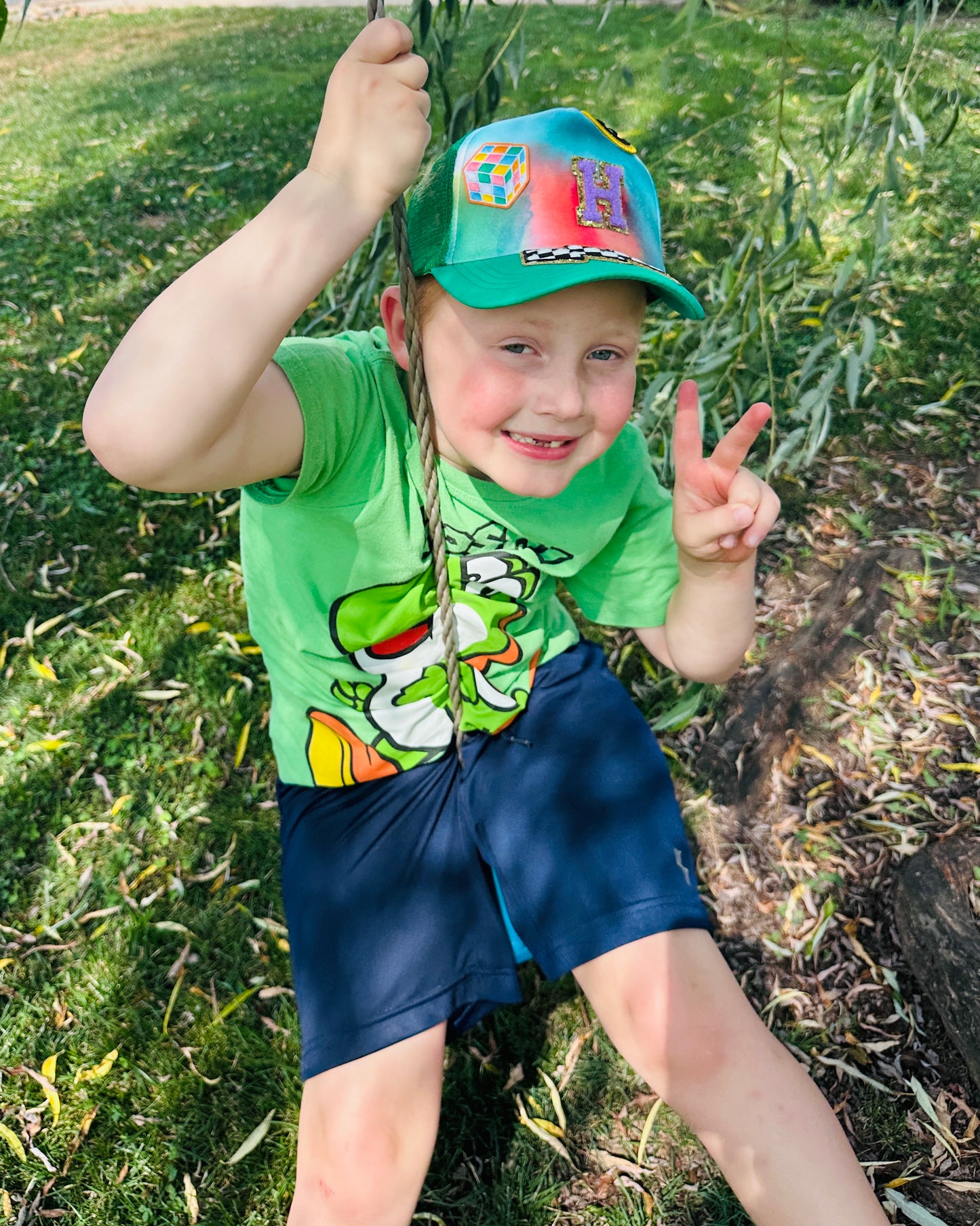 Little Gardeners tie dye trucker hats 8/7/26
