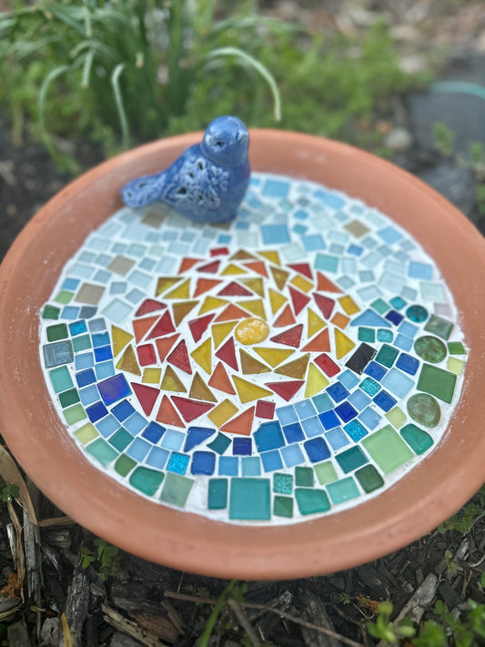 Mosaic bird Bath 5/22/26