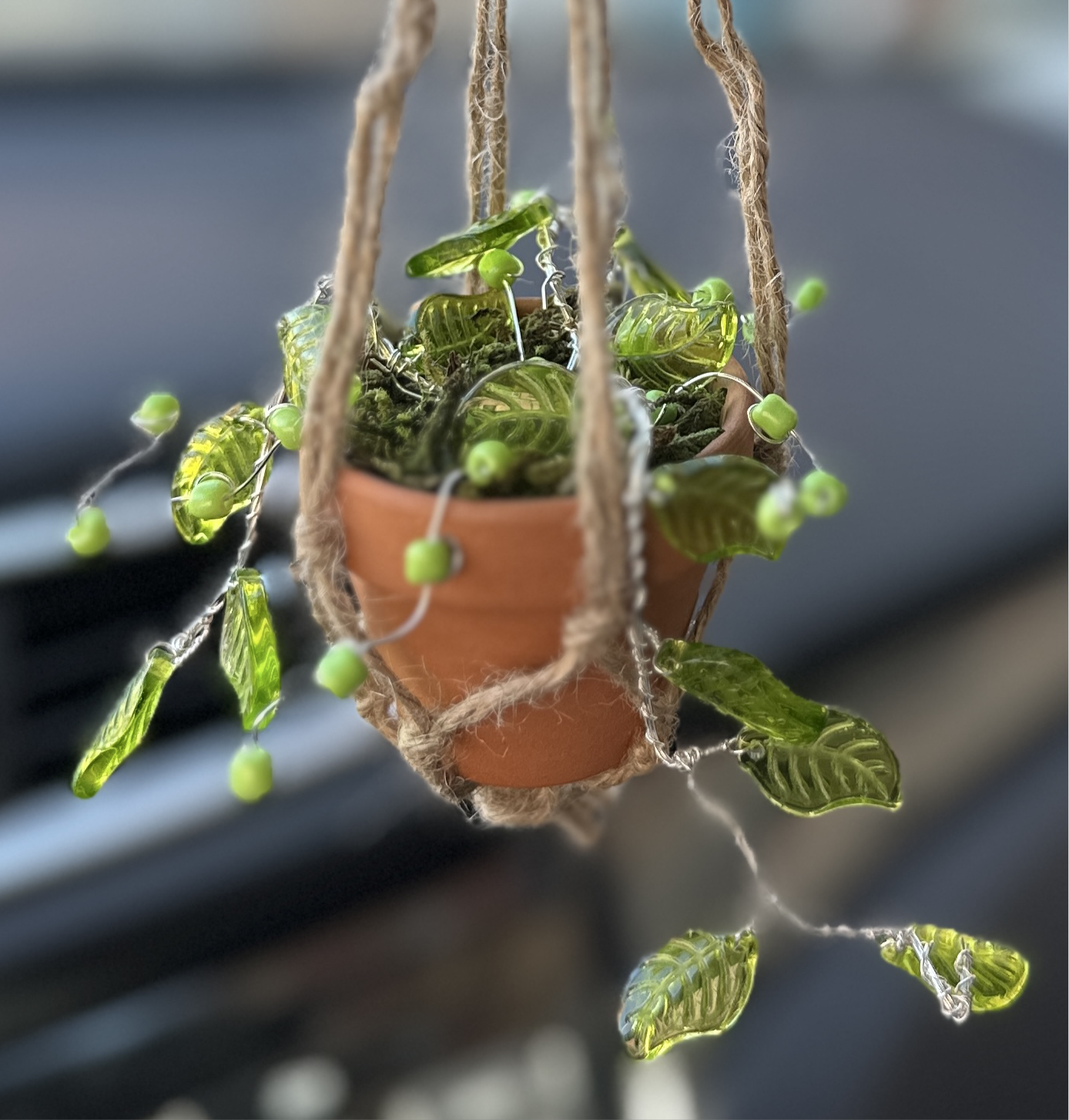 Beaded succulent sun catchers