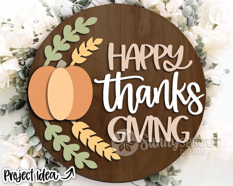 Thanksgiving door hangers, tiered tray sets and interchangeable trucks