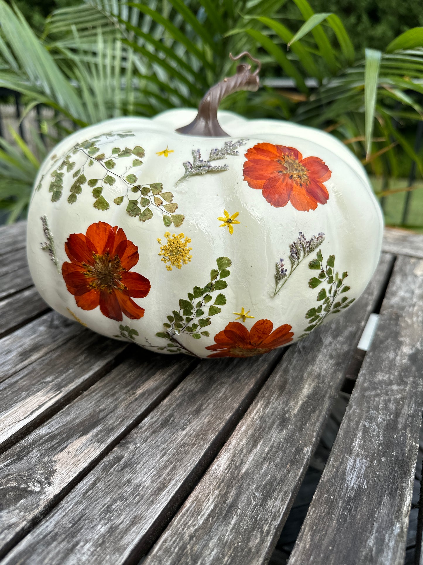 Pressed flower pumpkins (various dates)