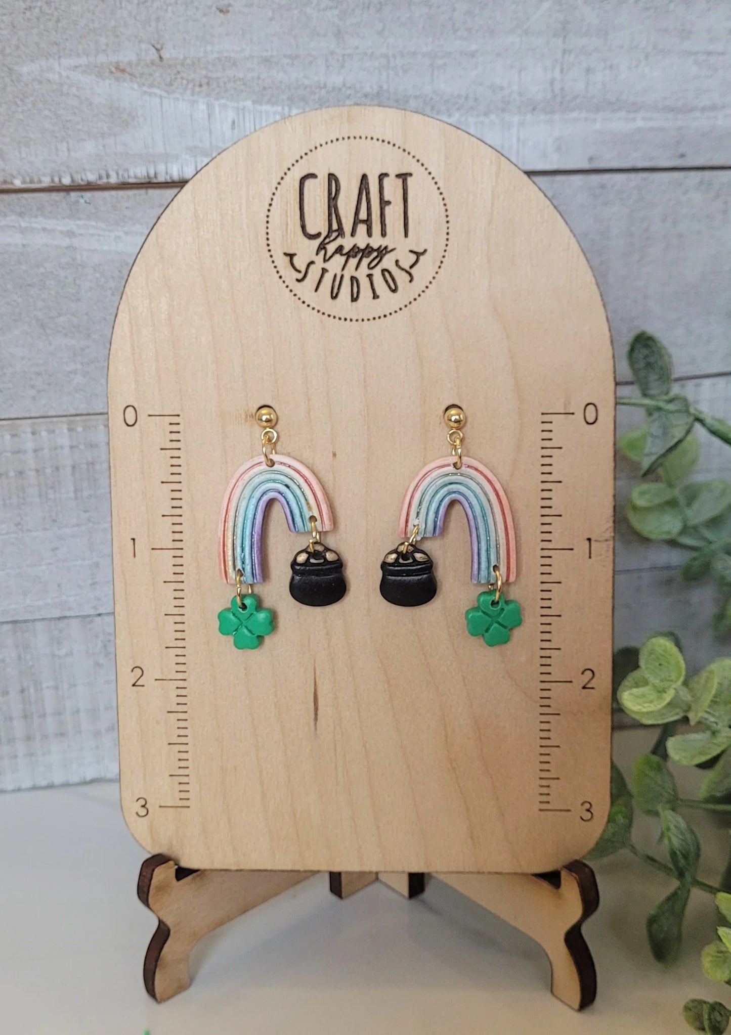 Clay earrings by Craft Happy Studios