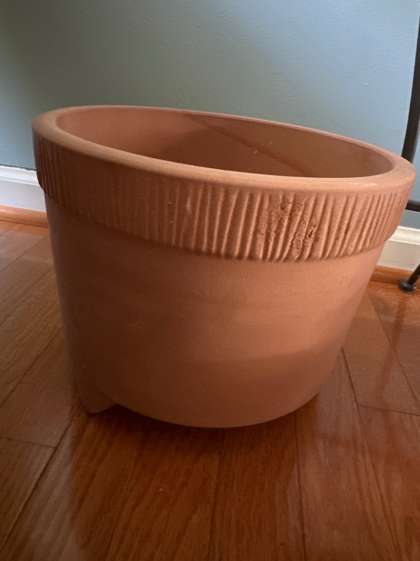 10” Terra cotta footed planter