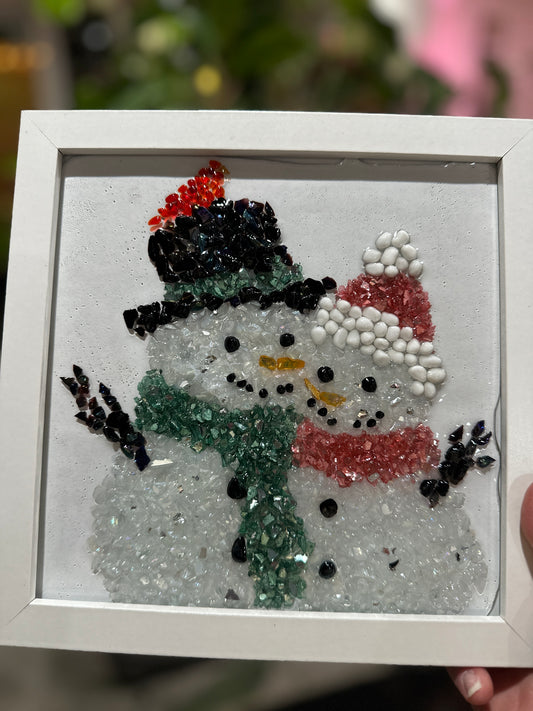 Winter Crushed Glass Art 12/19/25