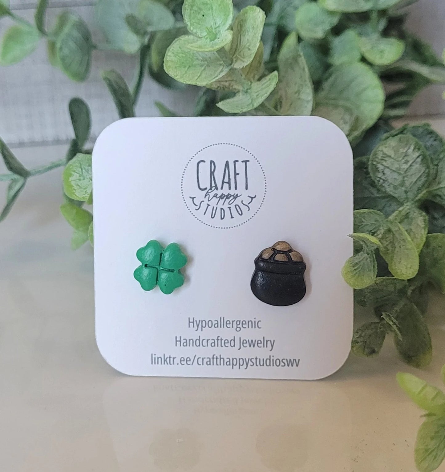 Clay earrings by Craft Happy Studios