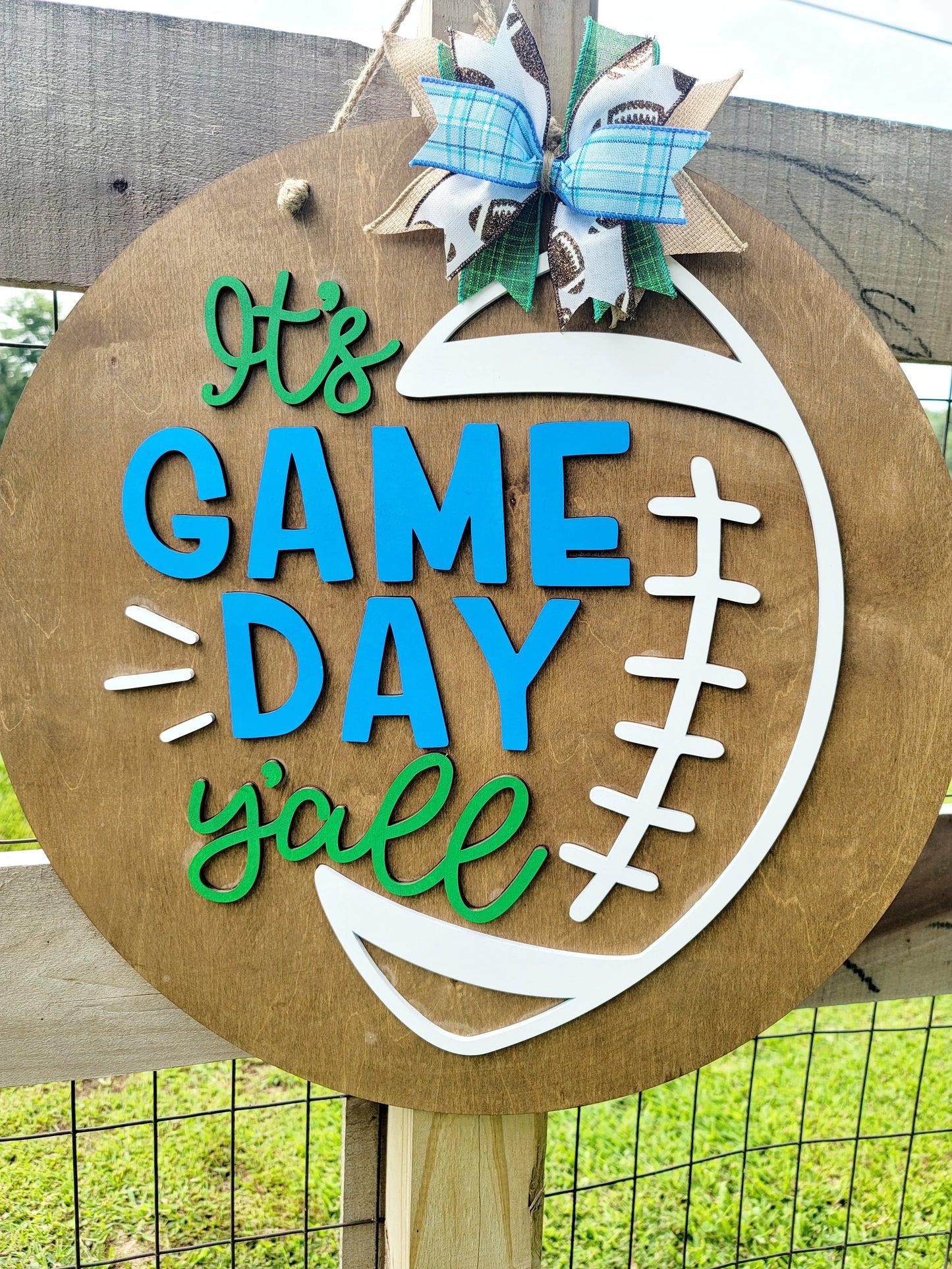 Wood Door Hanger: back 2 school, football or succulents