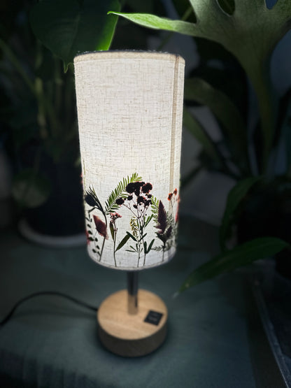 Pressed flower lamp at Flannel On Main 5/22/25