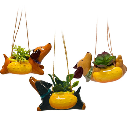 Hot Dog Mini Hanging Planters - Asst 3 Styles