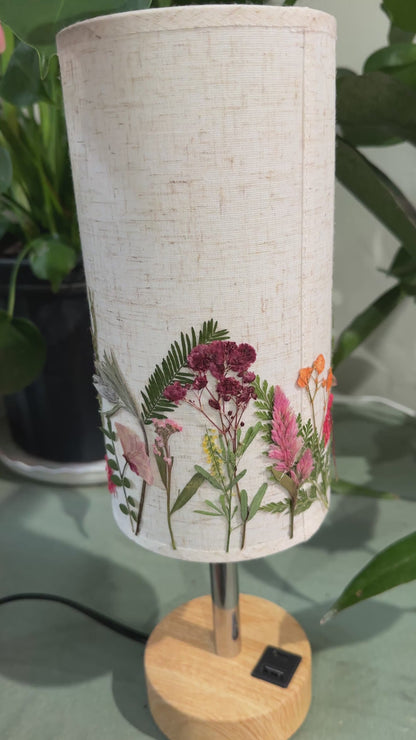 Pressed flower lamp at Flannel On Main 5/22/25